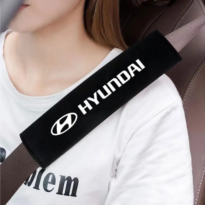 Car Seat Belt Covers Shoulder Pad Comfortable Breathable For hyundai i10 i20 i30 i40 ix35 N line Kona Santafe Sonata Accessories