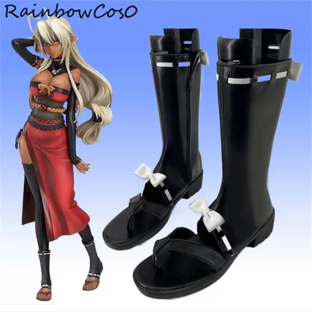 Muramasa-zapatos de Cosplay de Daemon Muramasa de Metal completo, botas de juego, Anime, fiesta, Halloween, Navidad, RainbowCos0, W3934