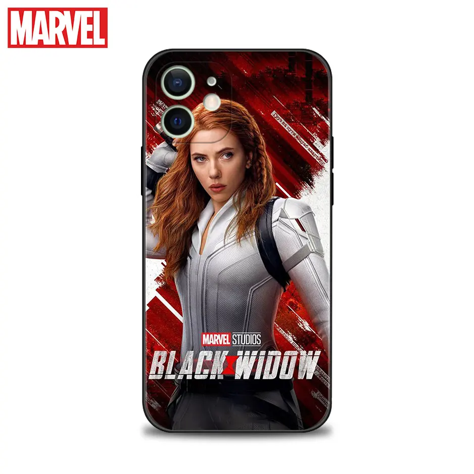 Phone Case For Apple iPhone 15 14 11 12 13 14 Pro Mini X XR XS Max 7 8 Plus Marvel Heroine Black Widow Scarlett Johansson