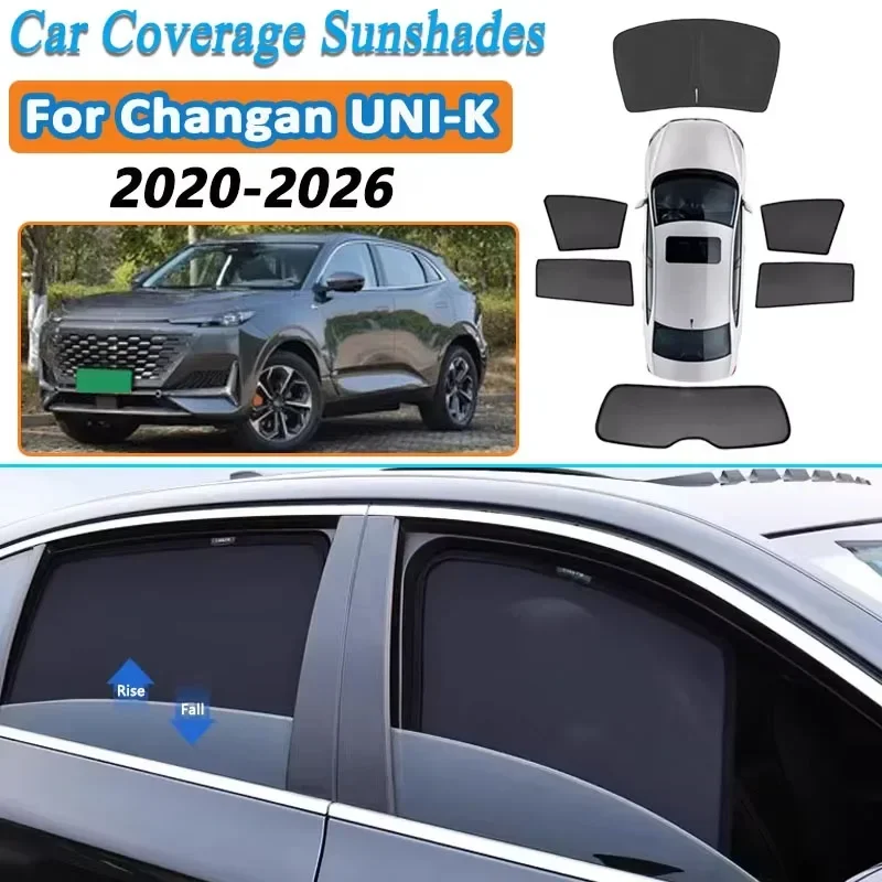 Car Mesh Sunshade For Changan UNI-K Accessories 2020-2026 Front Rear Windshield Frame Sun Shade Privacy Curtain Auto Accessories