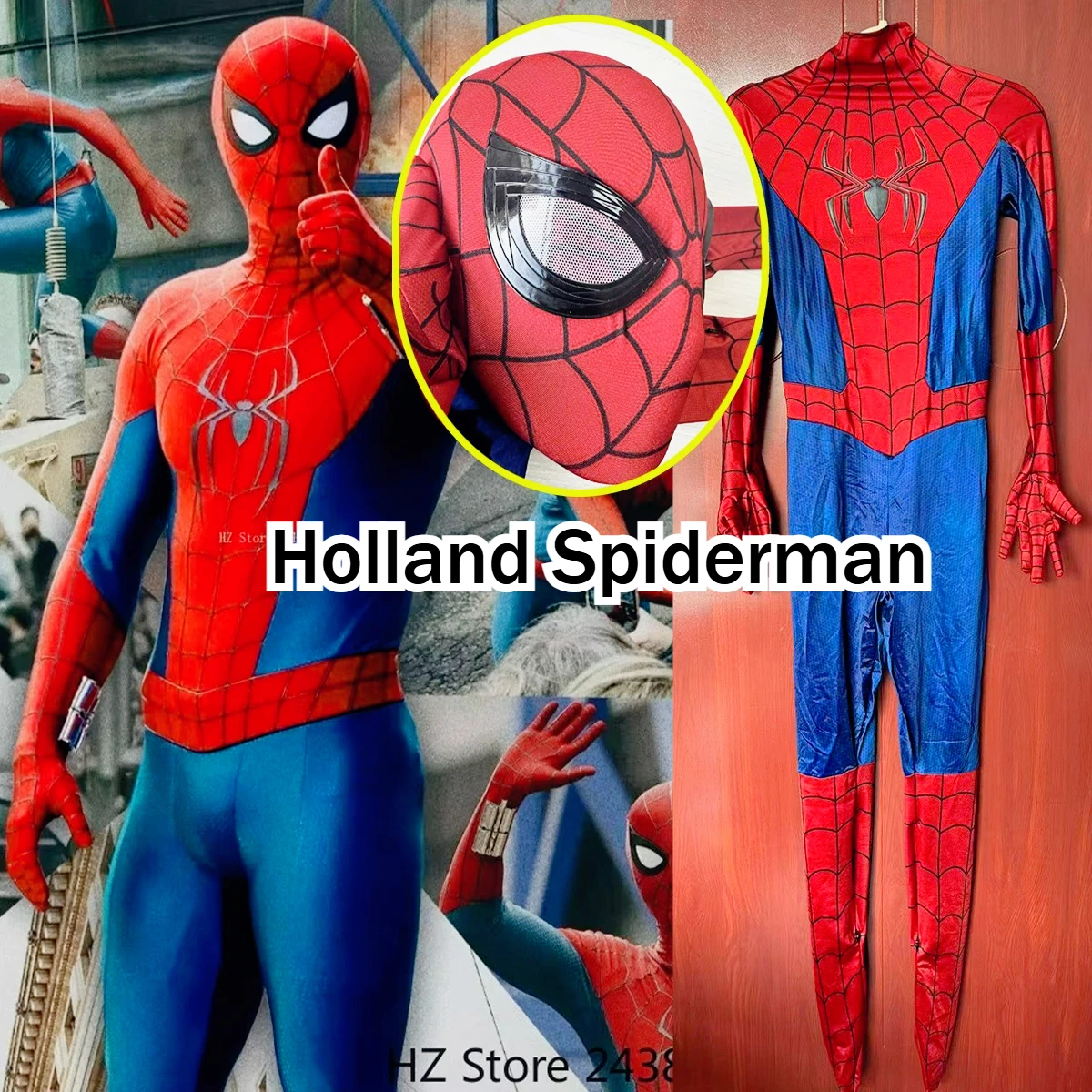 

Совершенно новый дневной комбинезон «Человек-паук» с маской, 3D логотип «Паук», боди супергероя, костюм для косплея на Хэллоуин для взрослых, подарок
