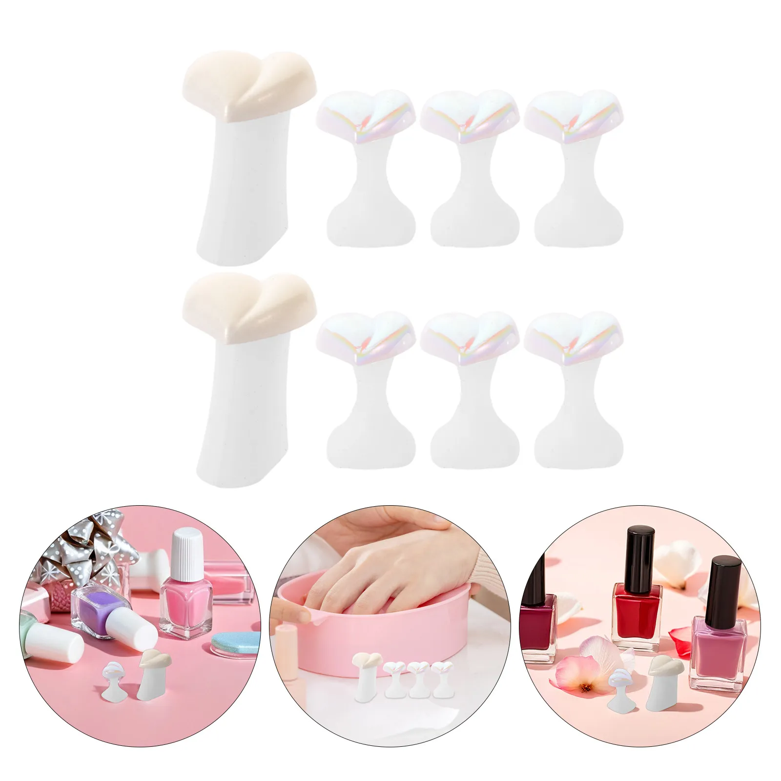 2Sets Silicone Toe Separators Soft Flexible Pedicure Toe Spacers Prevent Smudging Nail Polish Application Nail Art Tools Home