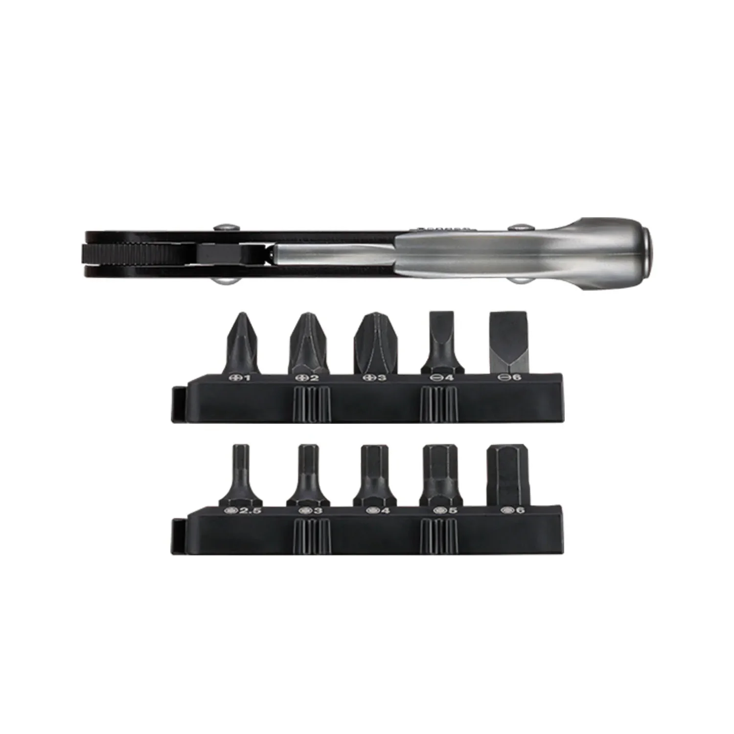 VESSEL Mini Ratchet Wrench Set 1Pcs with Replaceable Screwdriver Bits or Sockets 6.35mm Hexagon Wrench TD-23/24/25/26(B)/TD-BS21