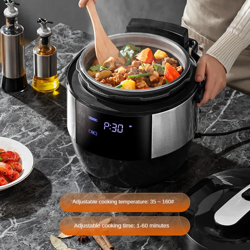 5L Multifunctional Electric Pressure Cooker with Appointment Timing and Non-stick Inner Pot 220V