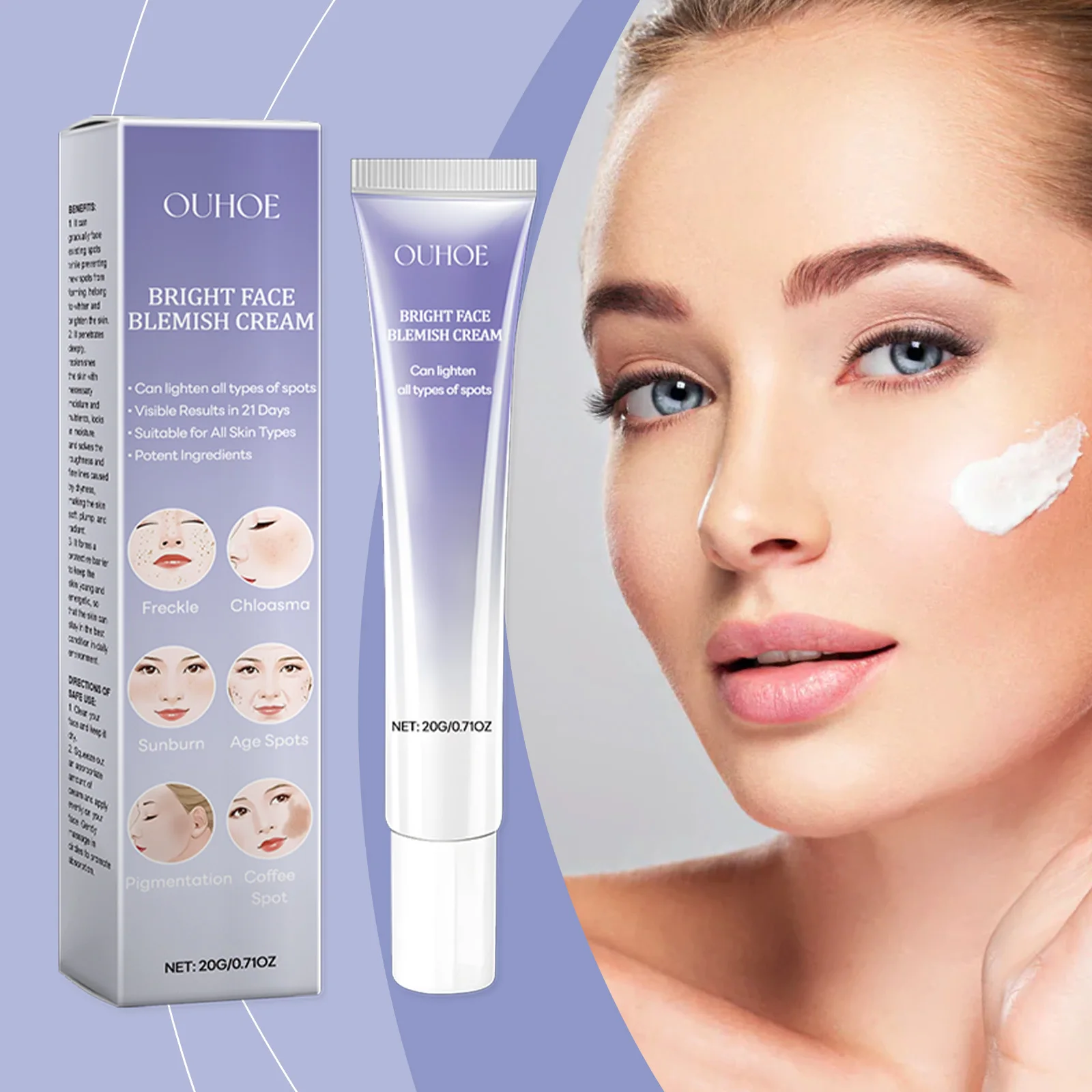 

Brightening Face Cream – Hydrating, Moisturizing, Softening for OUHOE