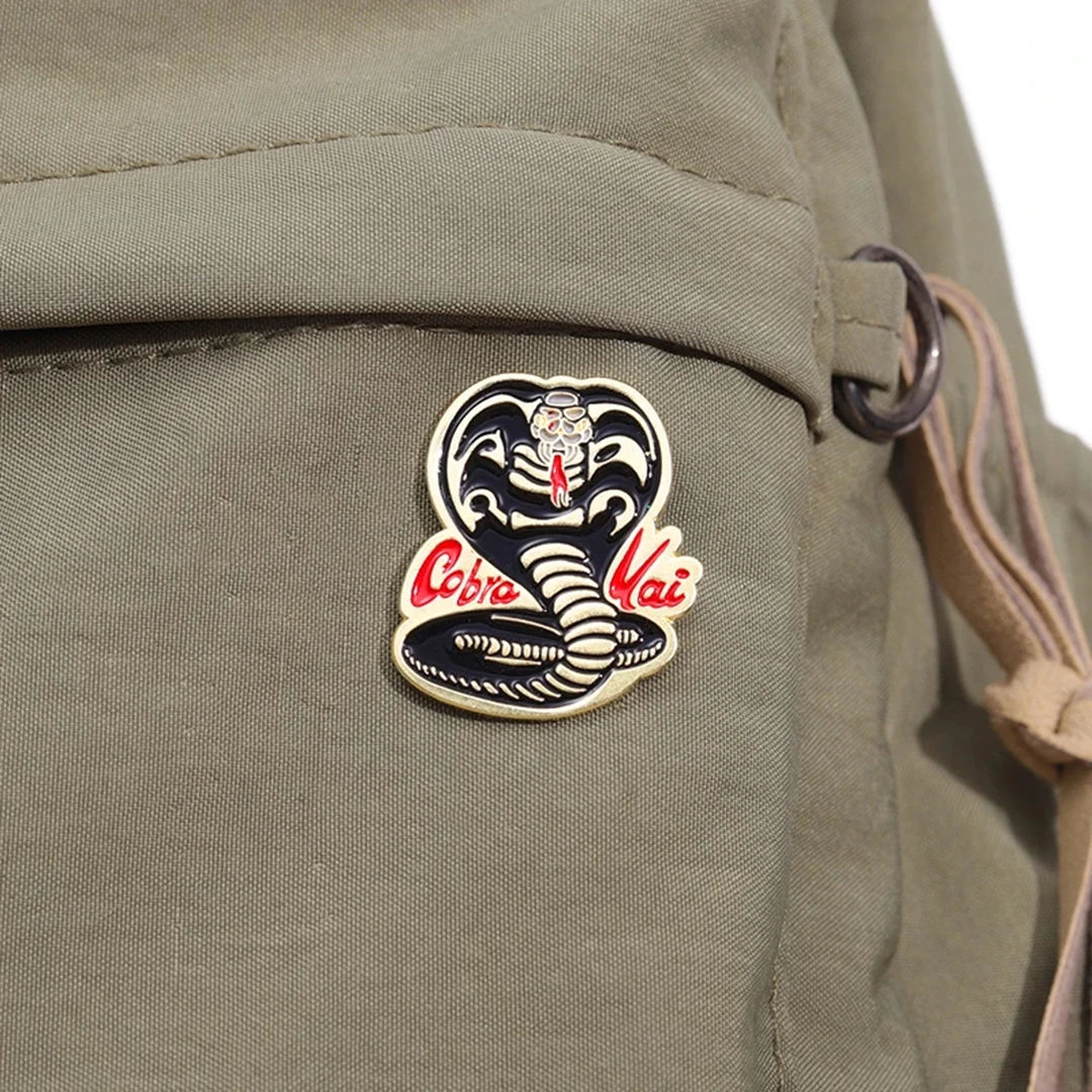 The Karate Cobra Kai Enamel Pin Comedy Movies Cobra Metal Brooch Lapel Backpack Badge Funny Jewelry Gift for Kids Friends