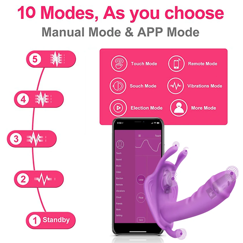 10 Modes Vibration Vibrator Sex Toy for Women Masturbator Clit Stimulate Bluetooth APP Control sexy toys Panties for Adults 18