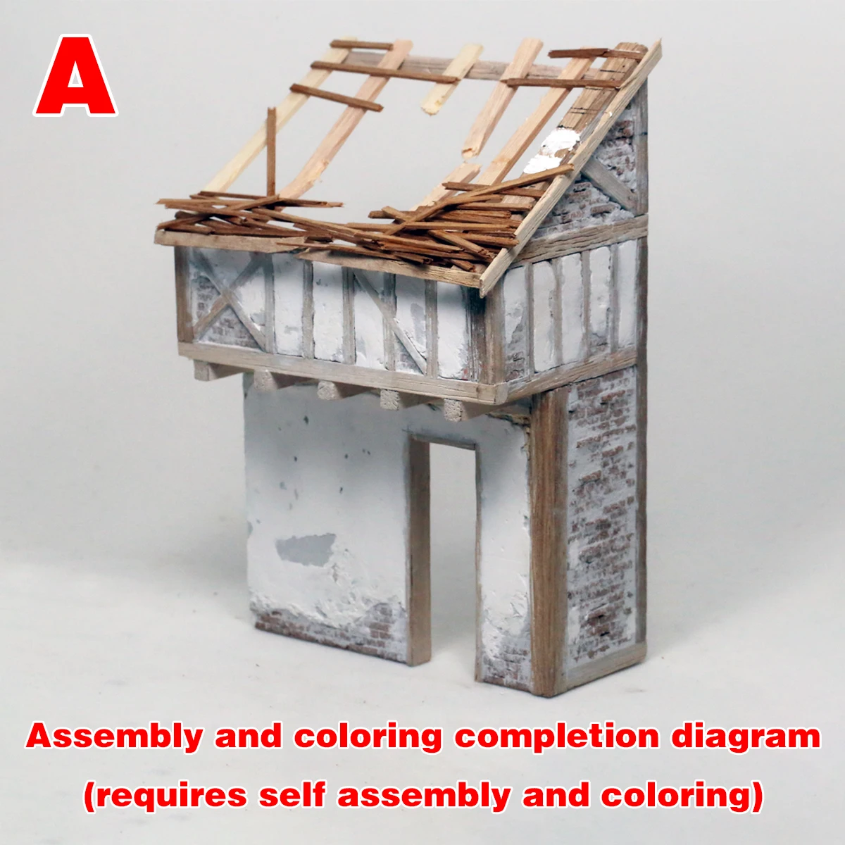 Unassembled Assembly Architectural Model Miniature Building Components European Rural Buildings Diorama Scale Model Kit 1/35