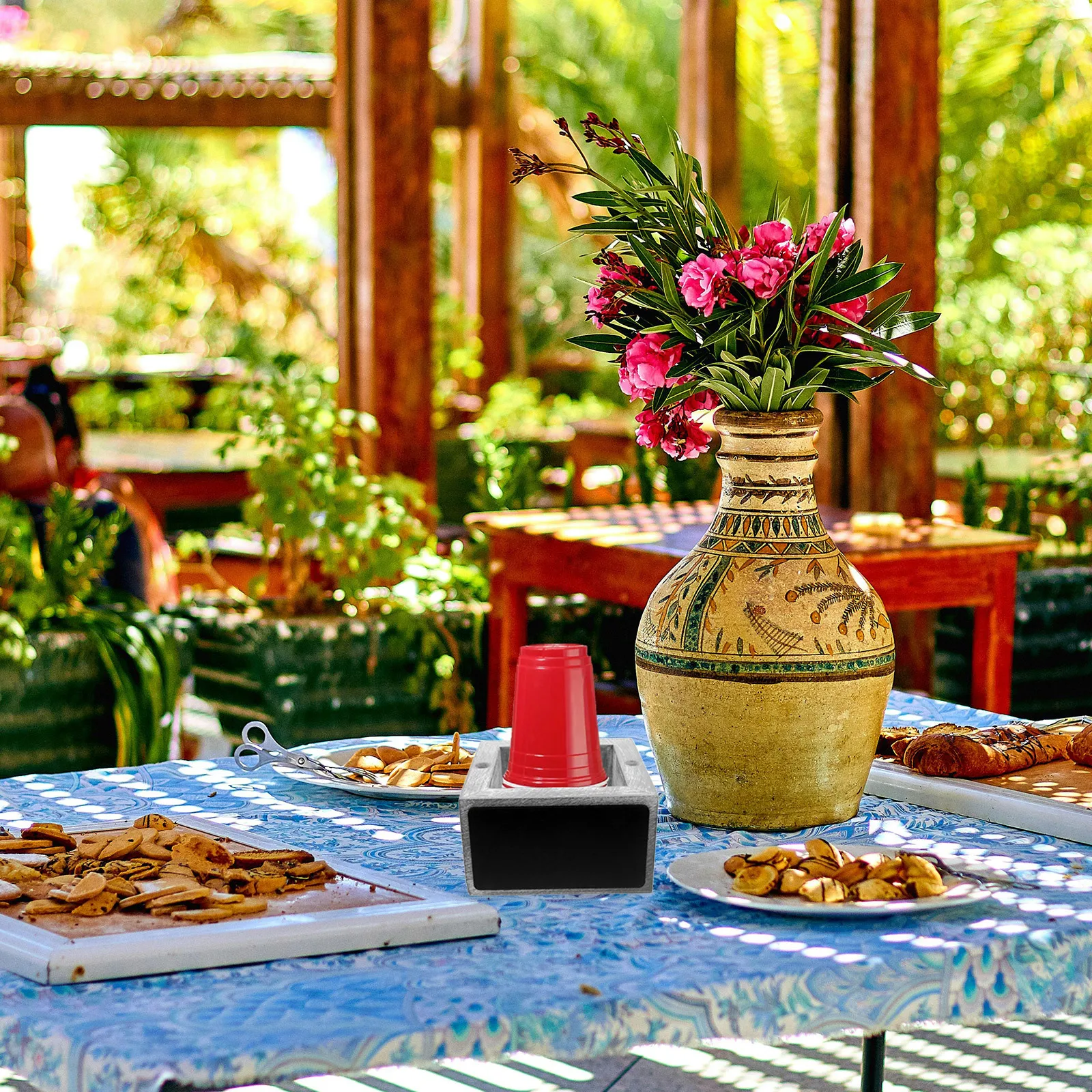 

Wooden Paper Cup Holder Bar Counter Table Chalkboard Cup Dispenser for Kitchen Cabinets Desktop Organizer for Coffee Shops