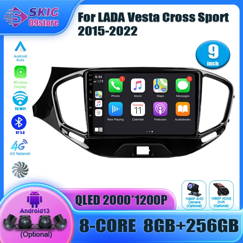 

Autoradio Stereo Multimedia For LADA Vesta Cross Sport 2015 -2022 Car Player Navigation 5g wifi Multimedia Video Player Wireless