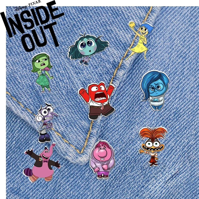 Disney Inside Out 2 Brooches Kids Clothes Backpack Decoration Enamel Pin Women Girl Brooches Fashion Jewelry Brooche Accessories