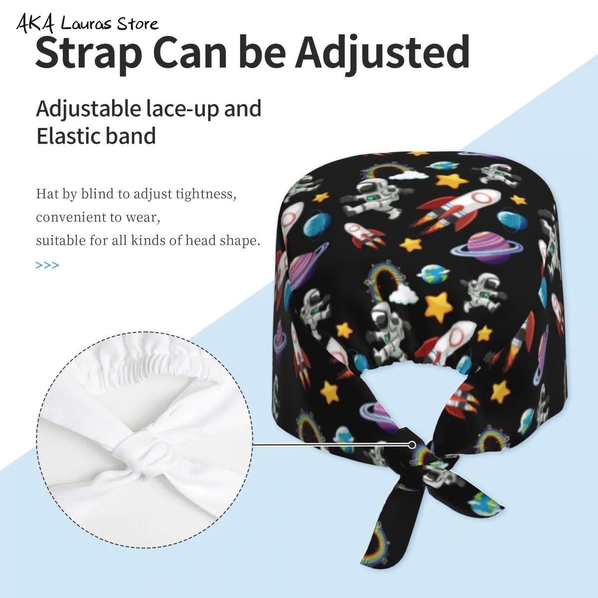 Wholesale Astronauts In Space Hat Cleaning Working Cap Funny Salon Nursing Cap Male Surgical Hat Scrub Caps