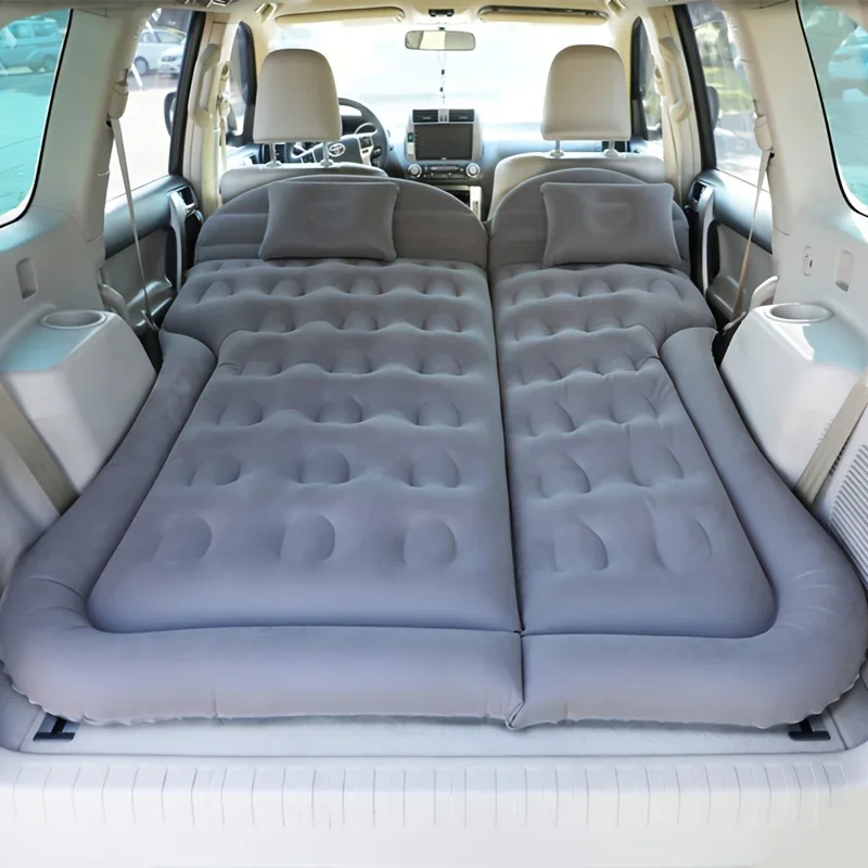 

Inflatable Car Travel Bed Camping Mattress With Pillows Mattress SUV Sleeping Pad 175cm*130cm Honeycomb Style Comfort
