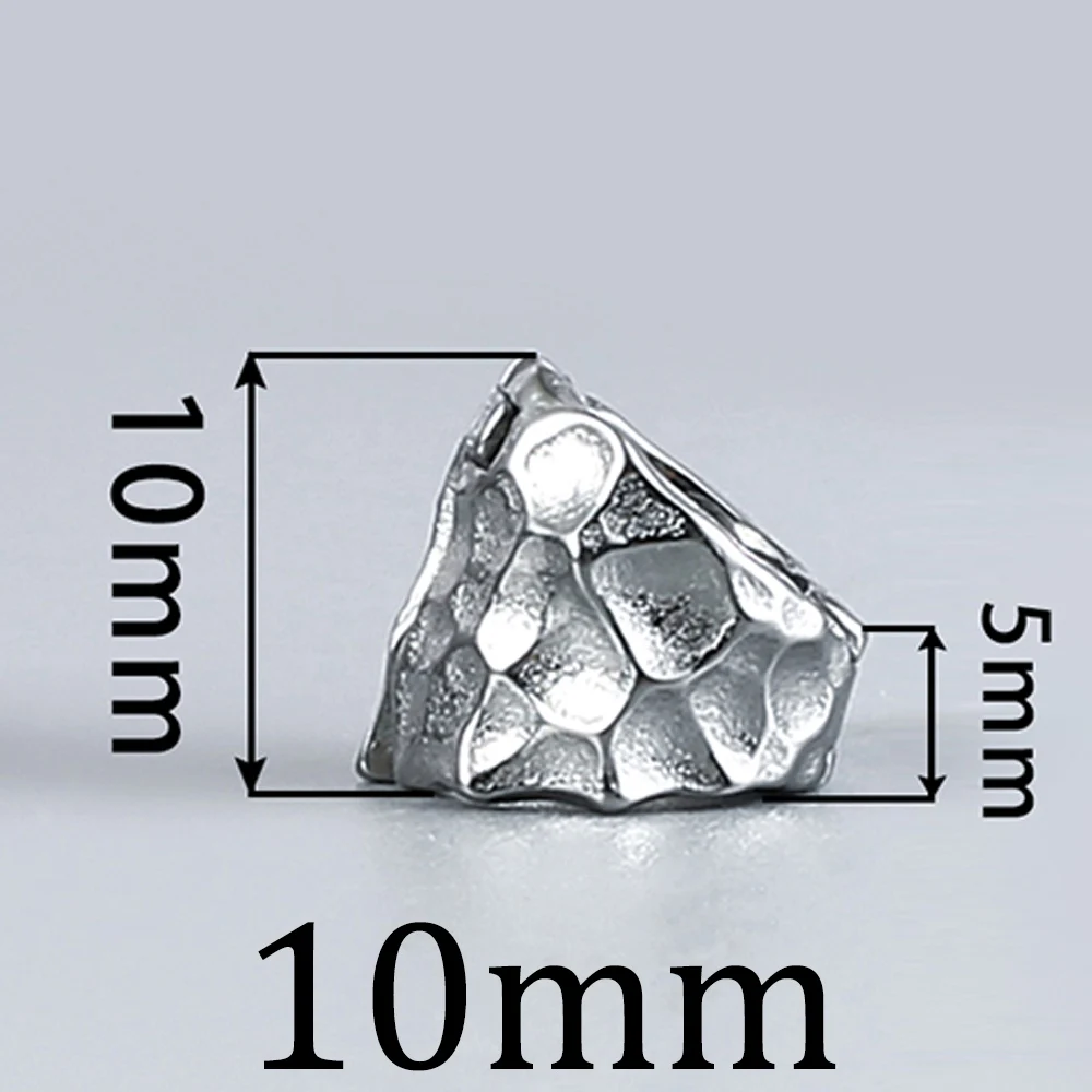 Hammered Stainless Steel Ear Weights, 1/2Pcs Set