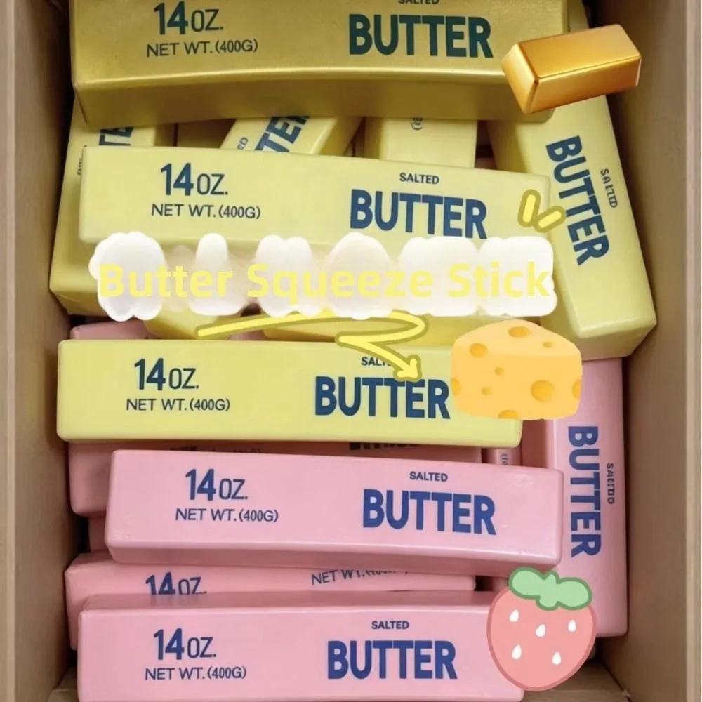 Novelty 23cm Slow Rebound Butter Stick Super Soft Large Butter Stick Pinch Elastic Funny Butter Stick Squeezing Toy Kids Toy