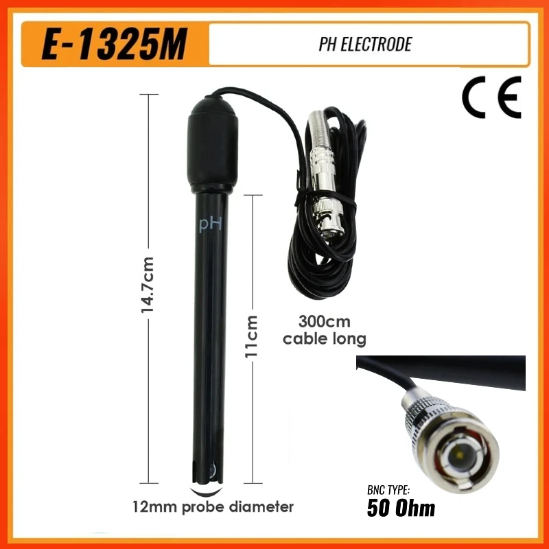 Sonda de Sensor de Ph GA, Cable de 300cm, medidor de PH, sonda de PH para acuario hidropónico, conector BNC, sonda, analizador de agua de piscina de Ph