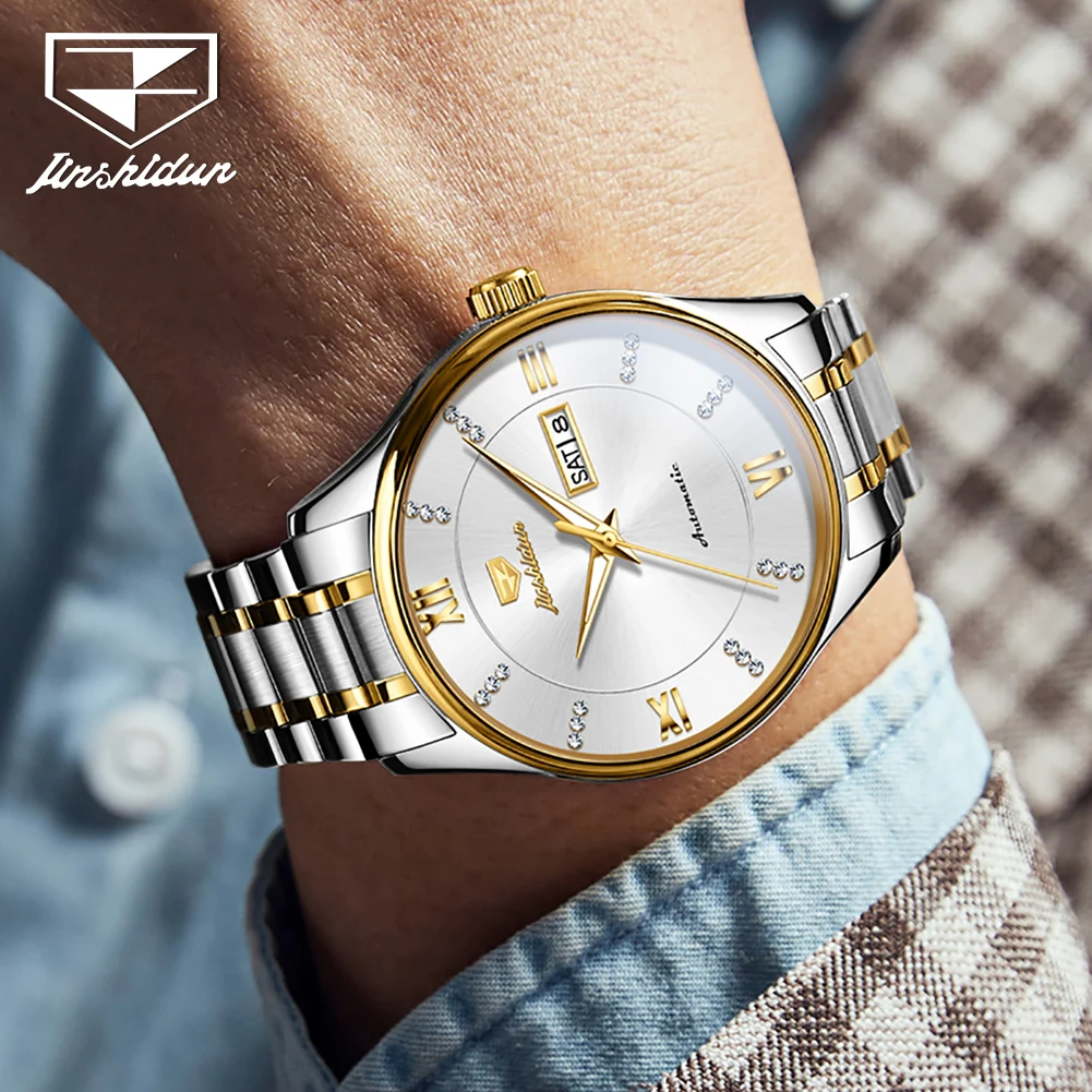 JSDUN High Quality Waterproof Automatic Mechanical Men Watch Best Selling Stainless Steel Wrist Watch Men Casual Watches for Men