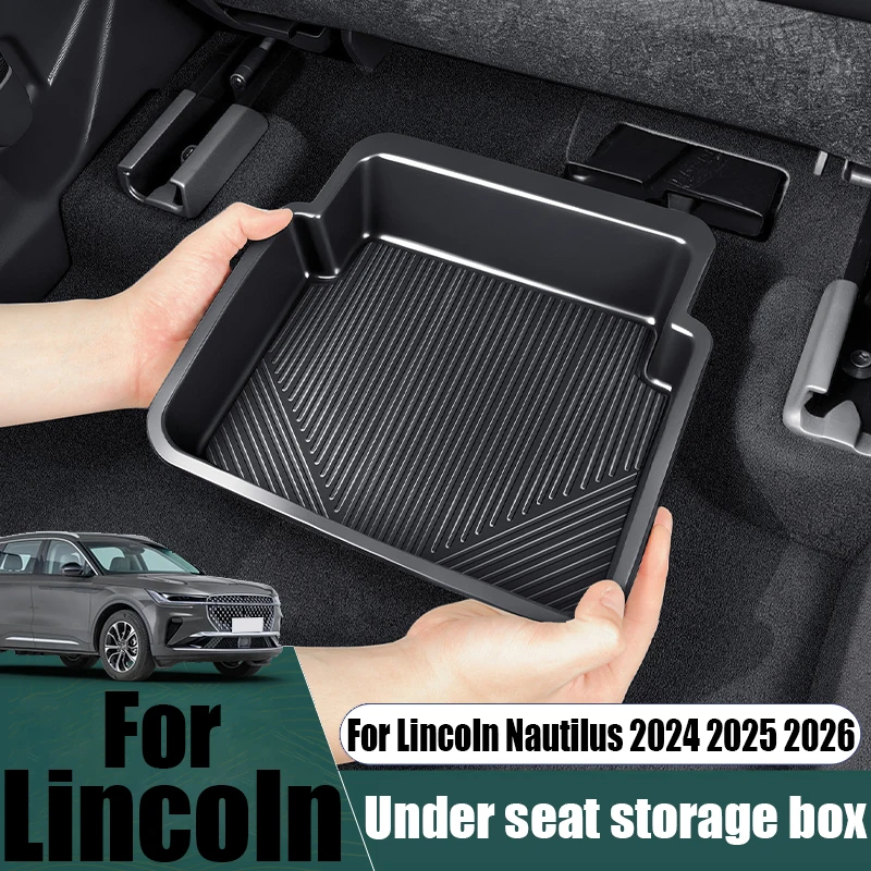 

Silicone storage box under the seat anti slip car storage accessories modified product For Lincoln Nautilus 2024 2025 2026