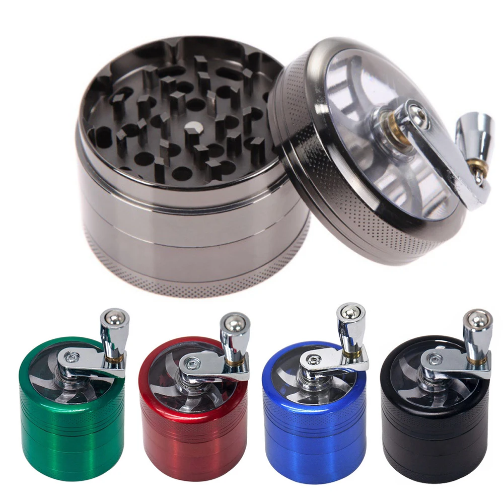 40mm Herbal Crusher Tobacco Grinder Smoke Manual Kitchen Herb Metal Layer Grinders Spice Mill Cigarette Accessories