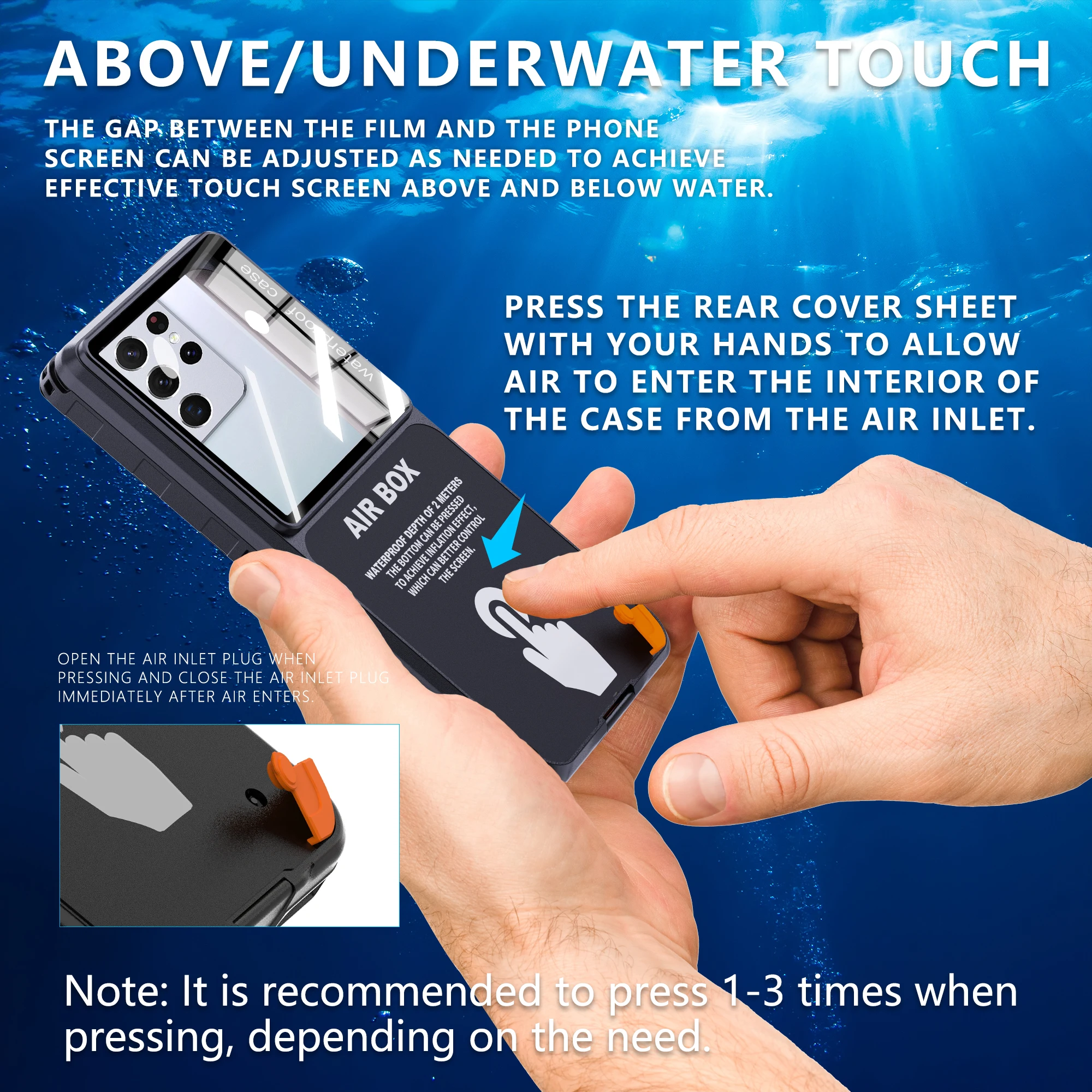 Shellbox Verbesserte Universelle 6,9-Zoll Wasserdichte Handyhülle, Unterwasser-Touchscreen, Staub- und Sturzfest, IP68-Zertifiziert – Detail 5