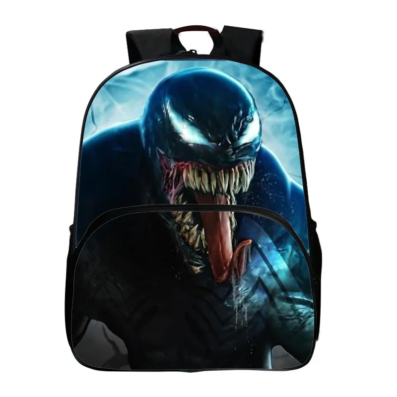 New Marvel Comics Venom Cartoon Breathable Backpack Schoolbag Hero Children\'s Lightweight Backpack Pupils Creative Waterproof.