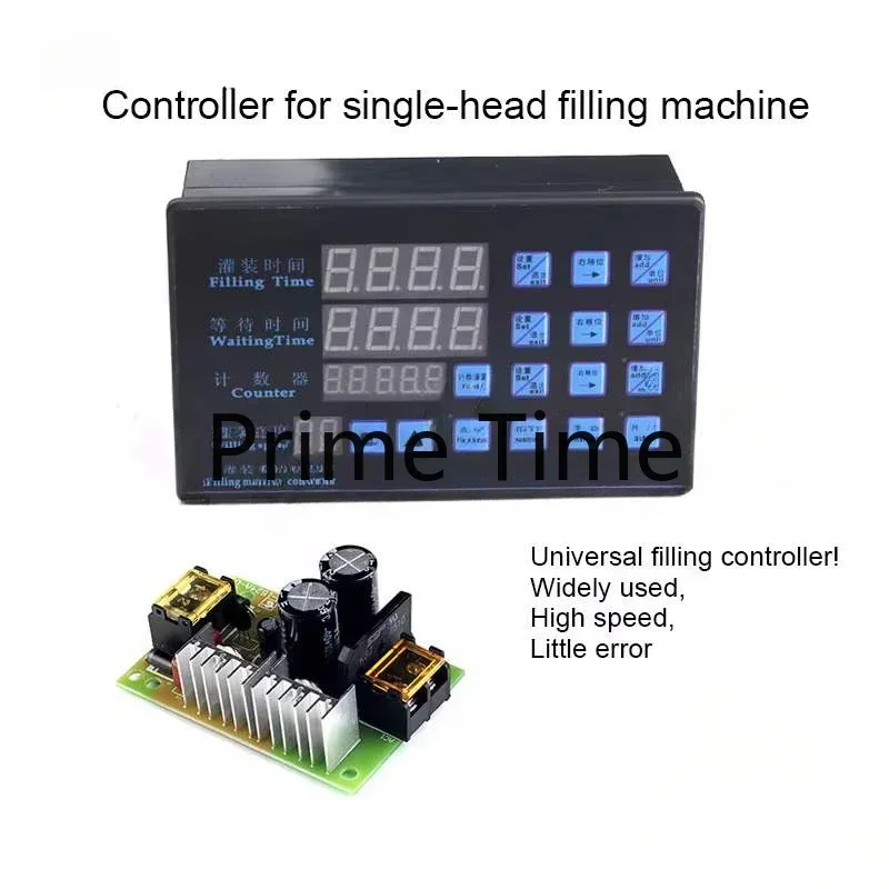 Single and Double Head Liquid Filling Machine Controller Panel Time Control Quantitative Automatic Manual Jog Foot Switch