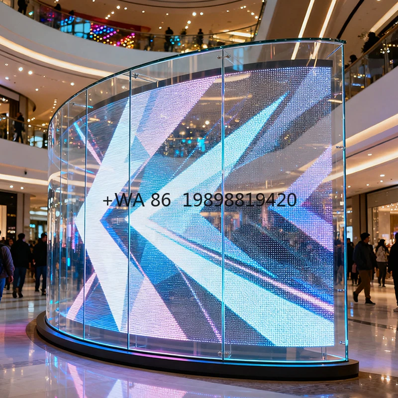 

Customizable P7.81 Flexible Transparent LED Display Screen Led Display Screen Ultra Thin Glass Film for Indoor Outdoor Window Ad