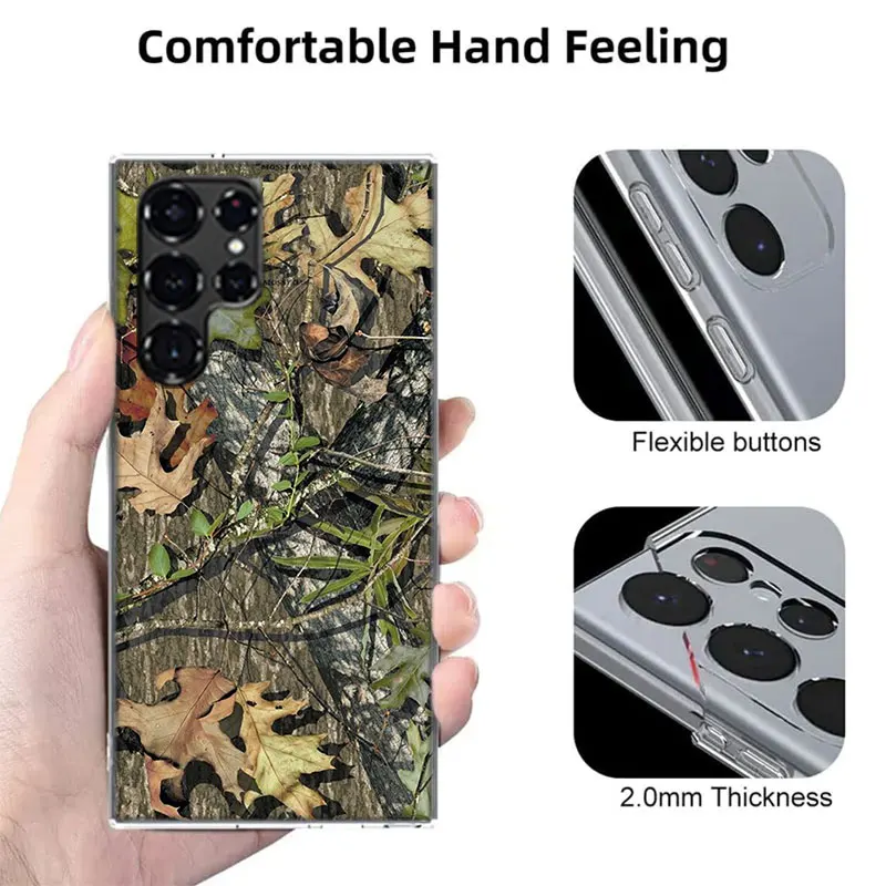 Realtree Real Tree Camo Coque For Samsung S23 S22 S24 Ultra 5G TPU Phone Galaxy Cover S21 S20 FE S10 Plus S10E S9 S8 S7 Edge Cas