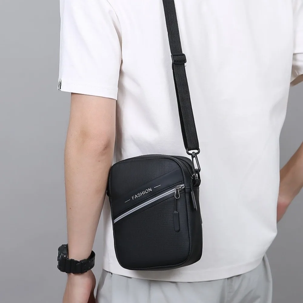

Мужская сумка через плечо из искусственной кожи, водонепроницаемая, вместительная, на молнии, для путешествий