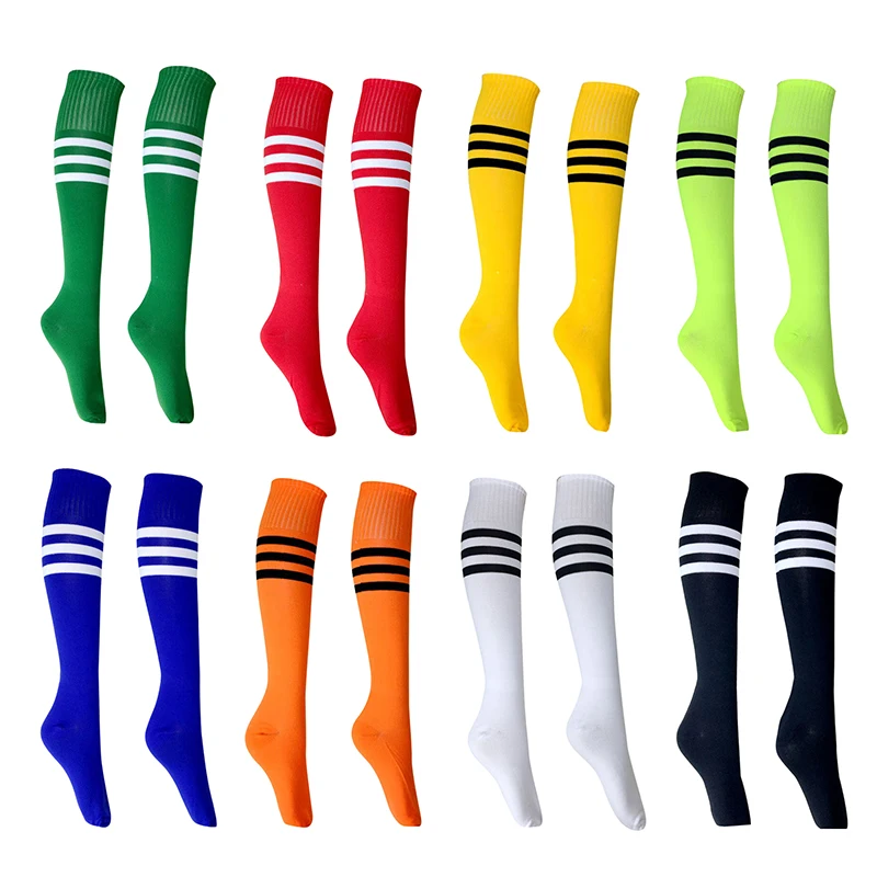 1Pair Football Sock High Quality Long Tube Knee Cotton Kids Legging Stocking Soccer Baseball Running Sport Adults Children Socks