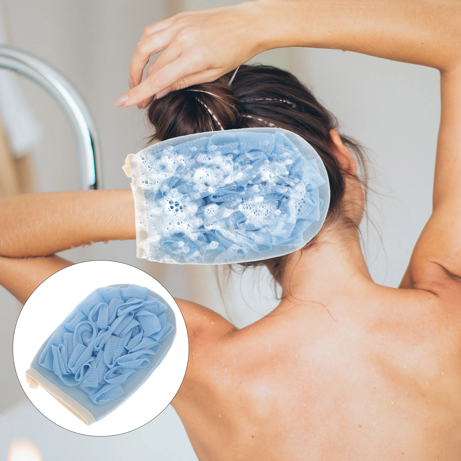 

2 Pcs Bath Towel Exfoliating Shower Glove The Face Body Exfoliator Double Sided Bathing Gloves Man