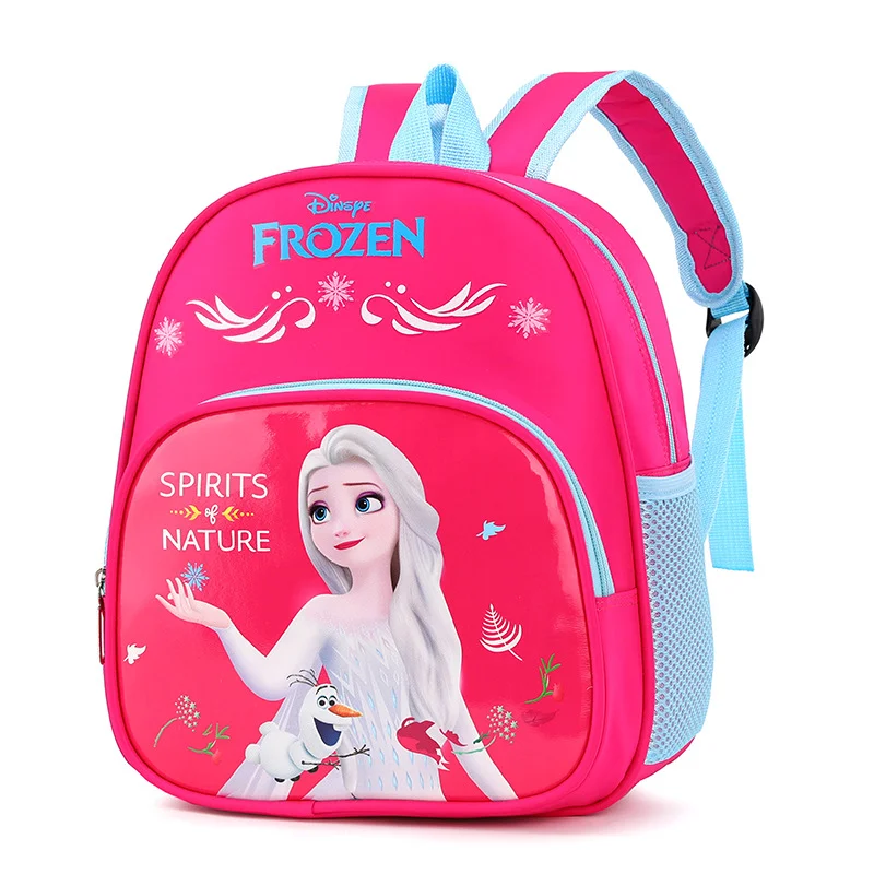 Disney-Princesa Elsa Spiderman Mochilas, Bolsa Escolar Estudantil, Desenhos Animados Bonitos, Estéreo 3D, Mochila de Jardim de Infância, Mala de Viagem Infantil