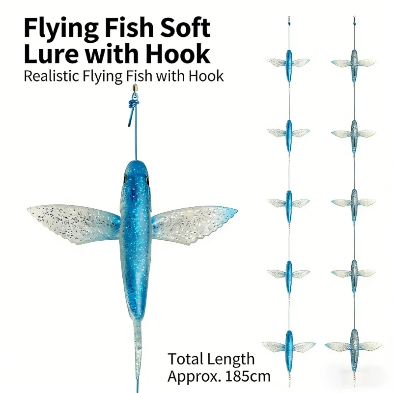 

Artificial Lures with Realistic Fish Eye Large Embedded Hook Space 360 Rotation Realistic Scale for Effective Fishing