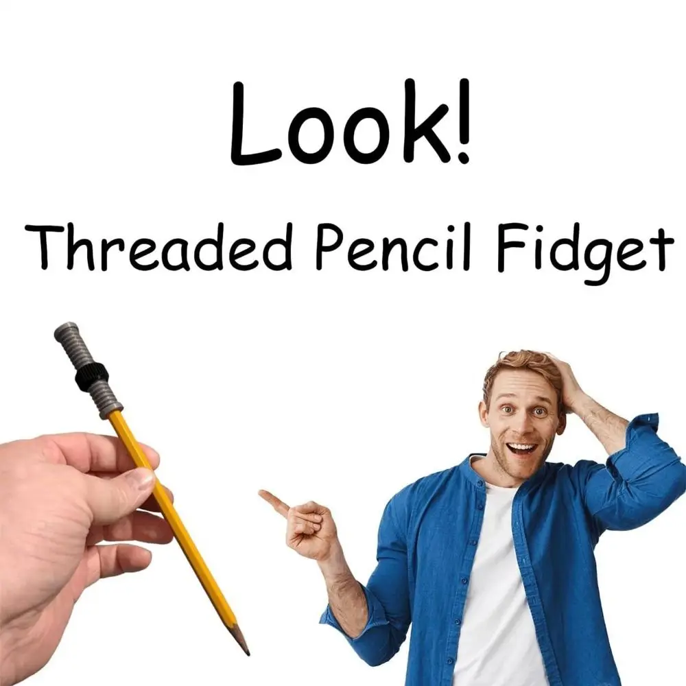 Stress Relief Threaded Pencil Case Relieve Anxiety Enhances Focus Threaded Fidget Pencil Case Nut Decompression Durable