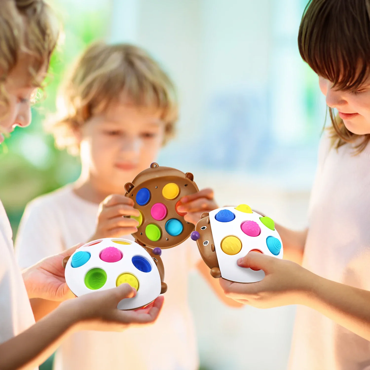 Finger käfer Schnalle Loch Übung für Kinder Finger Flexibilität Trainer Schnalle Musik Igel Spielzeug