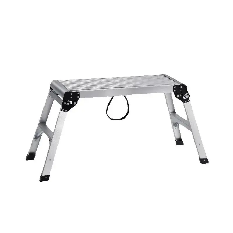 منصة عمل SucceBuy قابلة للطي بسعة 330 رطلًا، سلم من الألومنيوم للجدران الجافة، مقعد عمل عالي التحمل مع أقدام غير قابلة للانزلاق #1