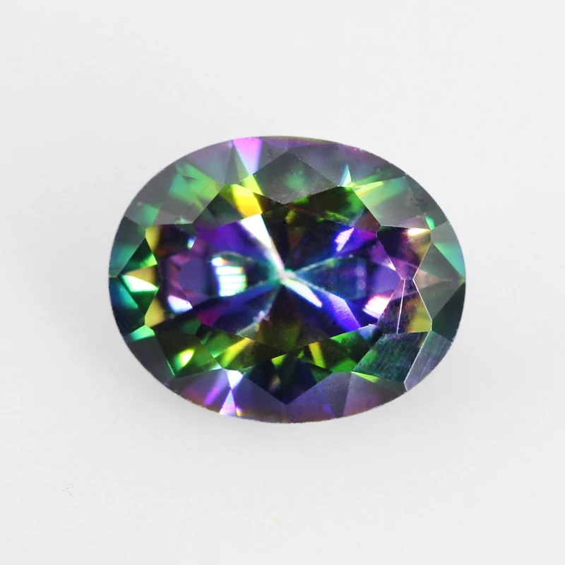 

Plating Mix Color Multicolor Cubic Zirconia Oval Cut Loose CZ Stone Synthetic Gems Size 3x5mm~10x12mm