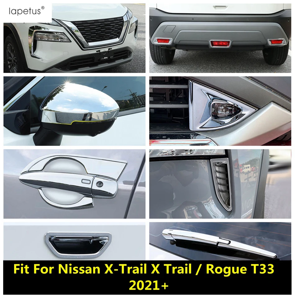 

ABS Accessories For Nissan X-Trail X Trail /Rogue T33 2021 2022 Handle Bowl Rearview Mirror Rear Front Fog Light Lamp Cover Trim