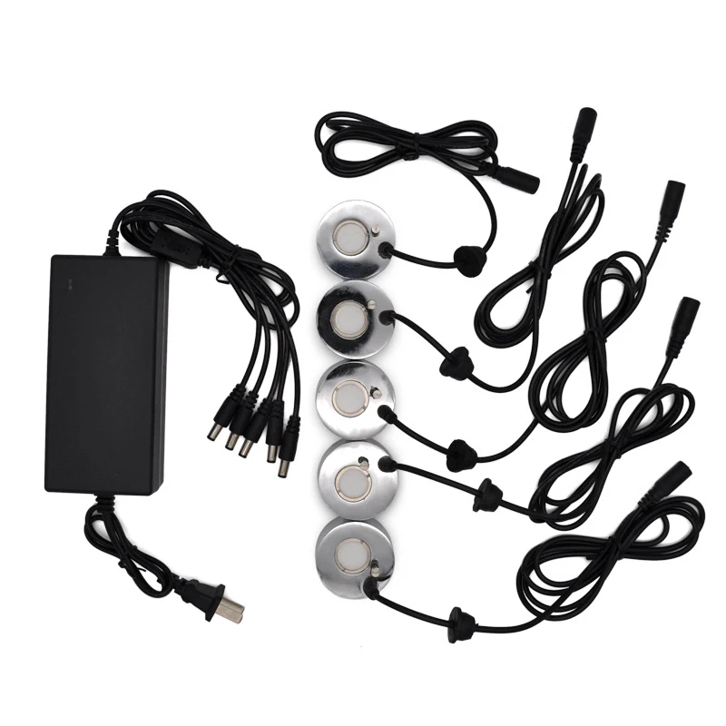 

Ультразвуковой увлажнитель воздуха ABHI-Mist Maker Fogger с 5 распылительными головками, распылитель тумана для фонтанов, увлажнитель воздуха, вилка стандарта США