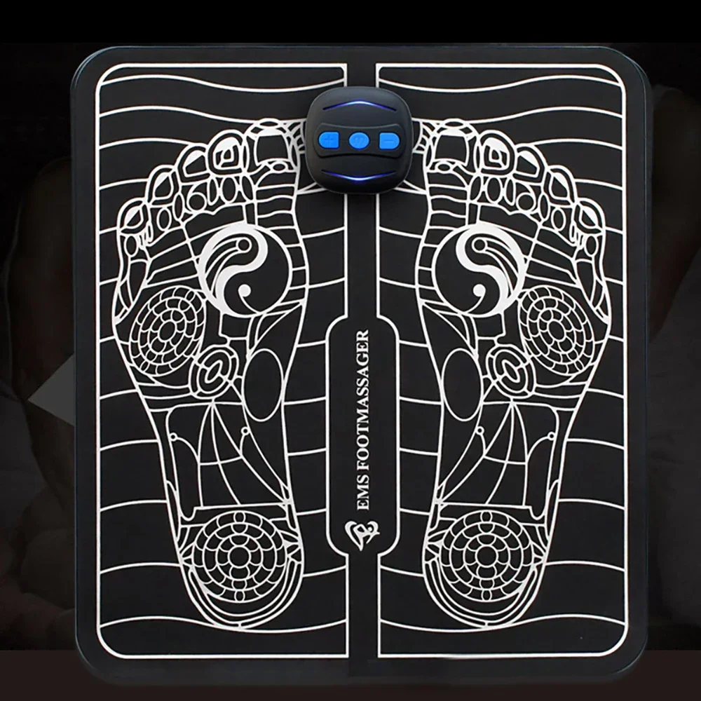 

Remote EMS Foot Massager Pad Portable Electric Muscle Stimulation Massage Mat Improve Blood Circulation Relief Pain Relax Feet