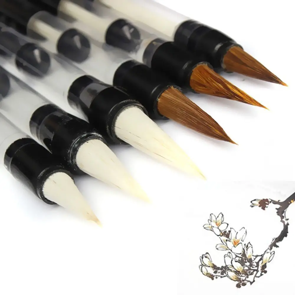 

Art Reusable Wool Automatic Practice Water Brush Pen Piston Water Ink Brush Chinese Japanese Calligraphy Writing Drawing Pen