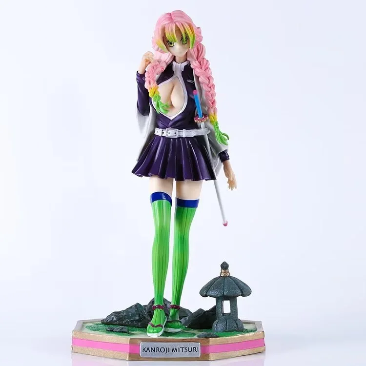 Demon Slayer Battle Kanroji Mitsuri Beautiful Girl Standing Mitsuri With Sword Anime Figure Wholesale Decoration Model Gift