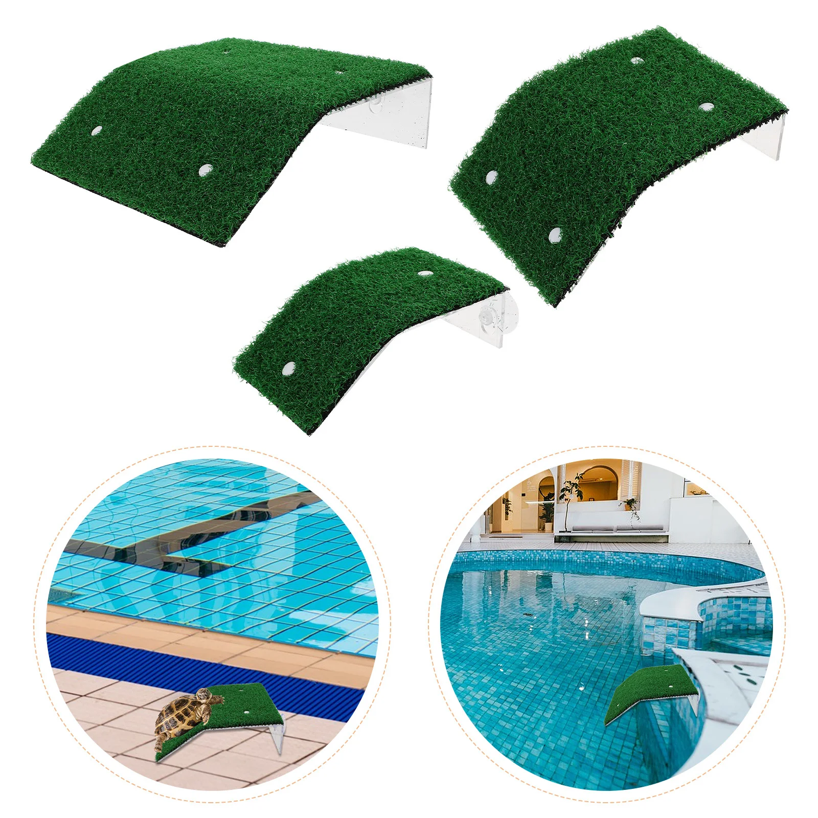 

3pcs Pet Pool Escape Ramp Sturdy Animal Saving Escape Ramp For Dogs Cats Frogs Reptiles Pool Tub Pond Accessories