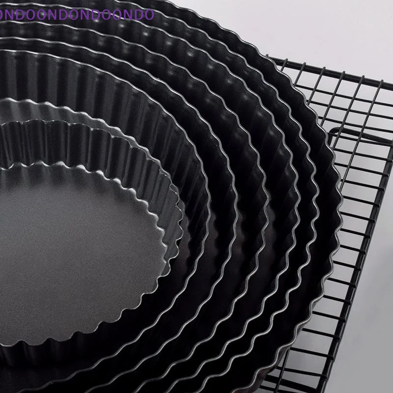 Fluted Pie Tart Pan Mold Baking Removable Bottom Nonstick Quiche Tool Circle Bakeware Template Dishes Cake Pans GYH