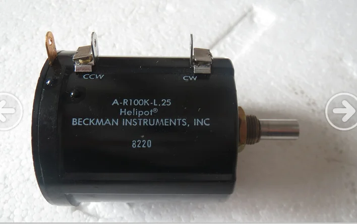 

Многооборотный потенциометр Helipot A-R1K-L.25 R1K R2K R30K R50K R100K Осевая длина 20*6. Вал 3мм 20мм