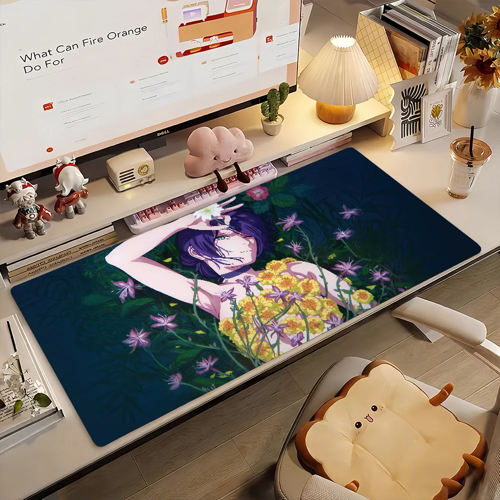 

Коврик для мыши C-Chainsaw Man R-Reze, нескользящий, резиновый, для геймеров, балансирующий, компьютерный коврик, декоративный настольный коврик, для ноутбука, офисный, большой