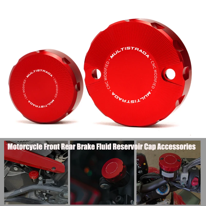 

Motorcycle For Ducati Multistrada 950 1100 1200 1260 1200S 1260S V2 V4 CNC Front Brake Reservoir Fluid Tank Cover Accessories