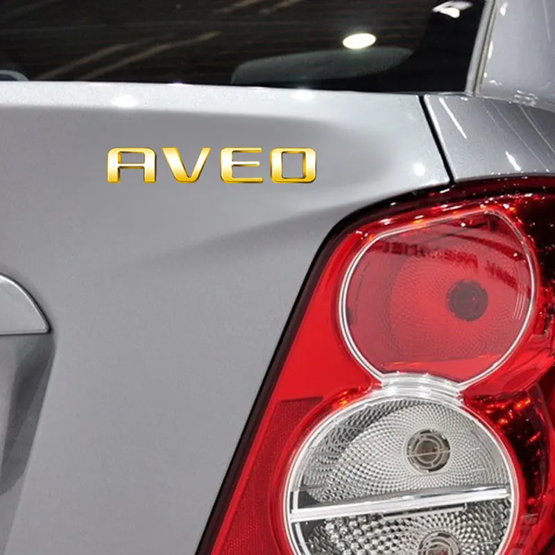 3D stylowe naklejki metalowy samochód ze stopu Chevrolet Aveo list Logo znaczek z symbolem naklejka do wystroju karoseria akcesoria tylna klapa