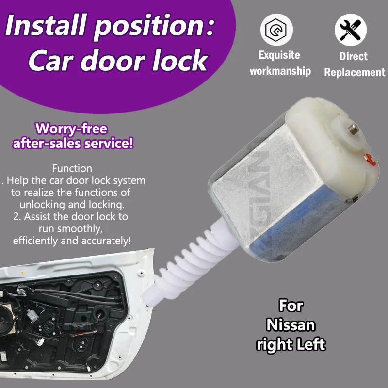 

AZGIANT For Nissan Altima Teana MK4/Cube MK3/NV1500 NV2500 NV3500 Car central door lock 12V DC micro carbon brush motor replace
