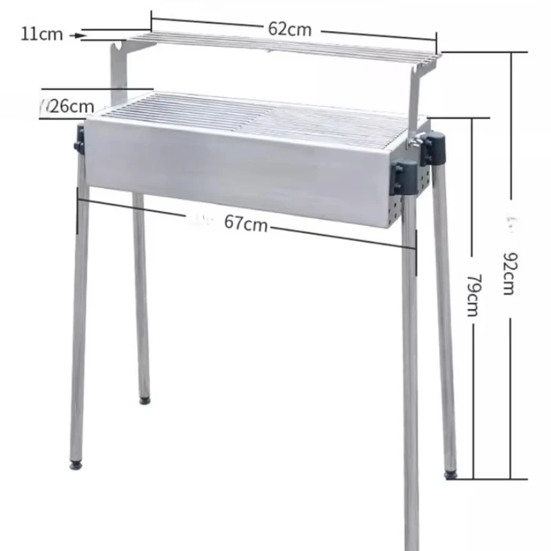 

Family outdoor courtyard 304 stainless steel barbecue grill
